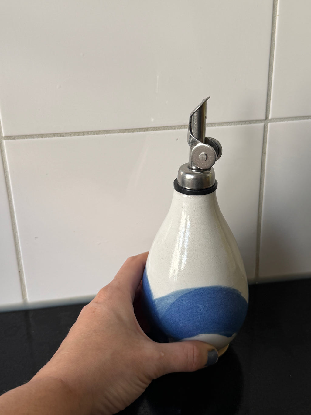 Refillable olive oil bottle 200ml - Ocean tides