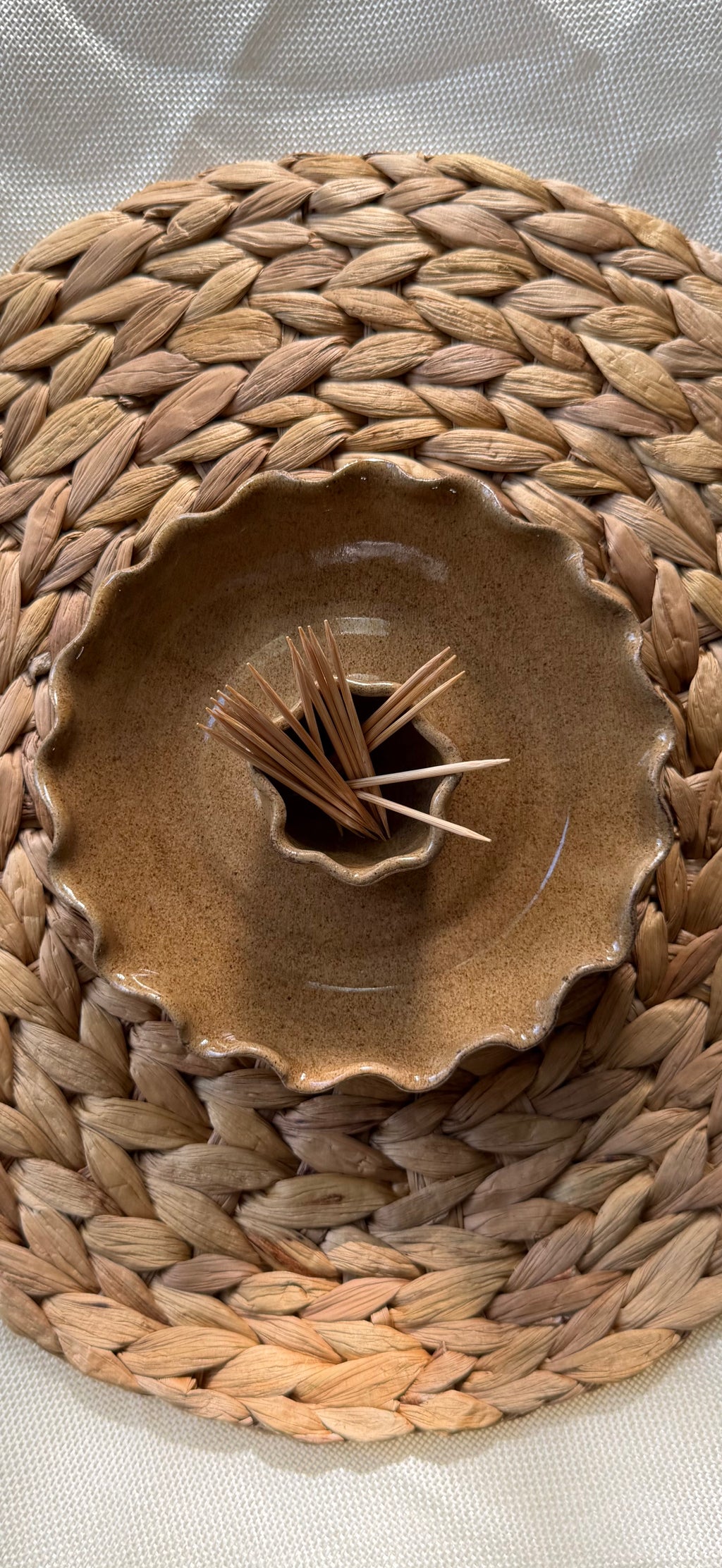 Olive Dish with wavy rim