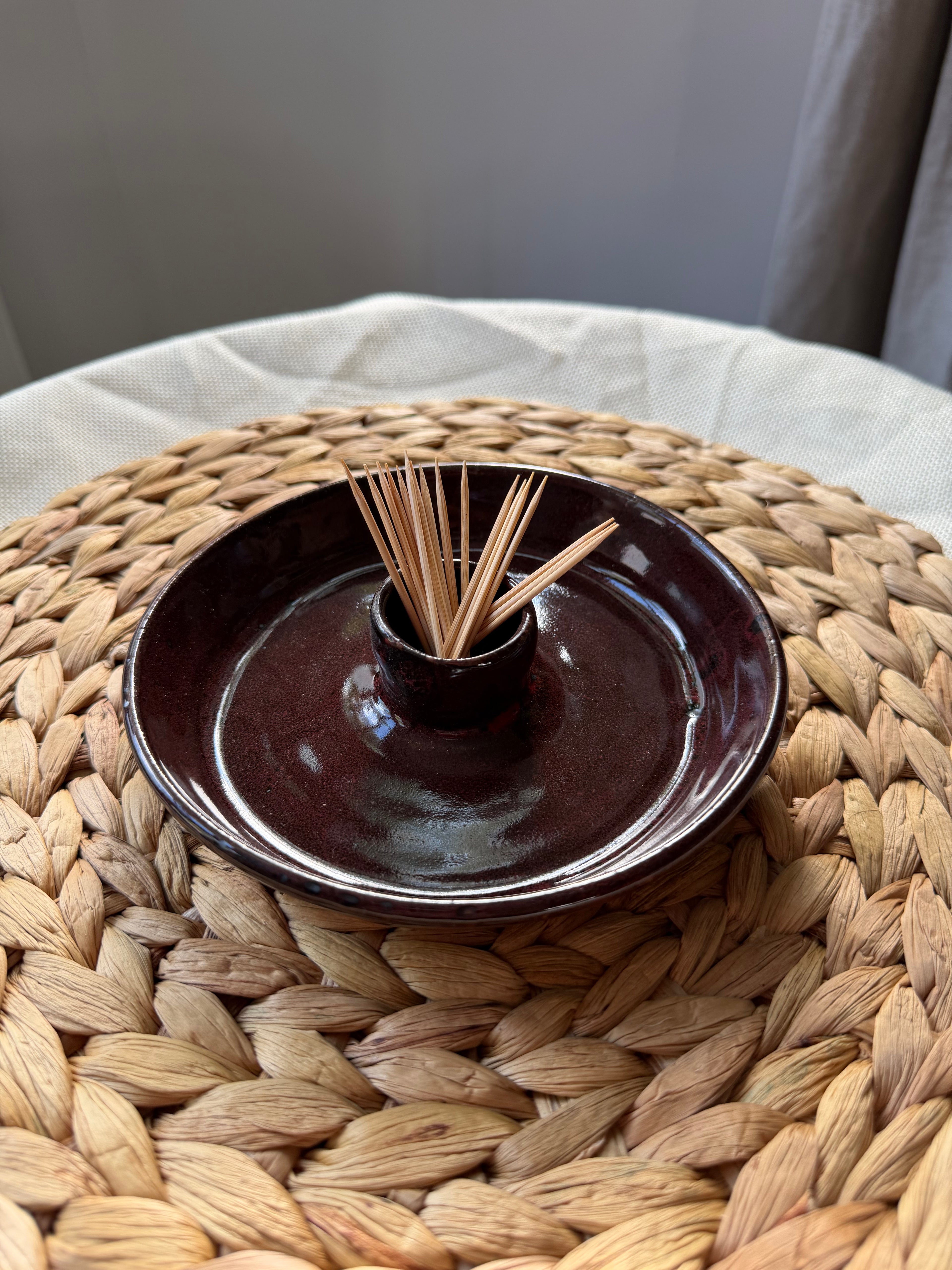 Olive Dish with straight rim