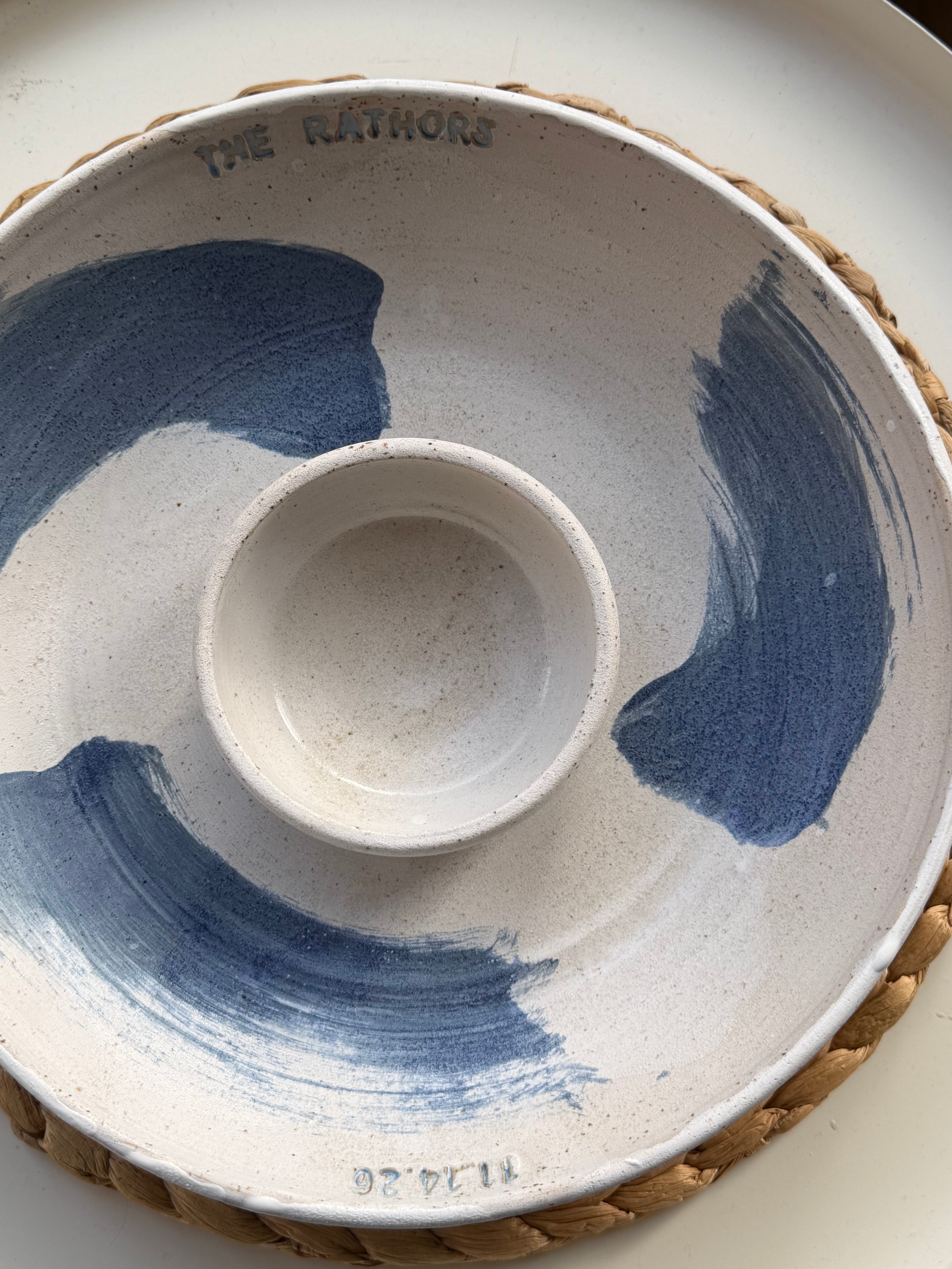 Personalized chip & dip bowl