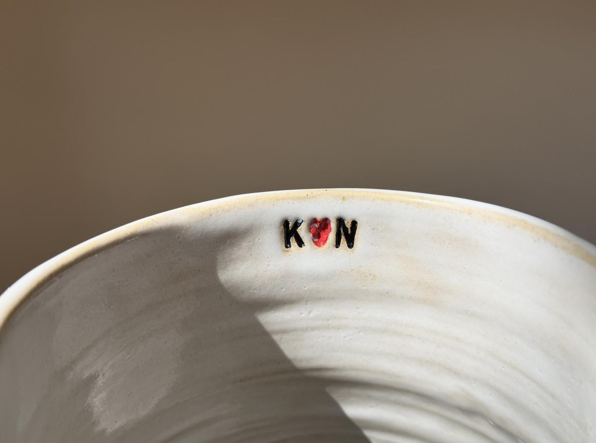 Made to order: Handmade Ceramic Vase, Personalized with Initials and Date, Wedding Gift