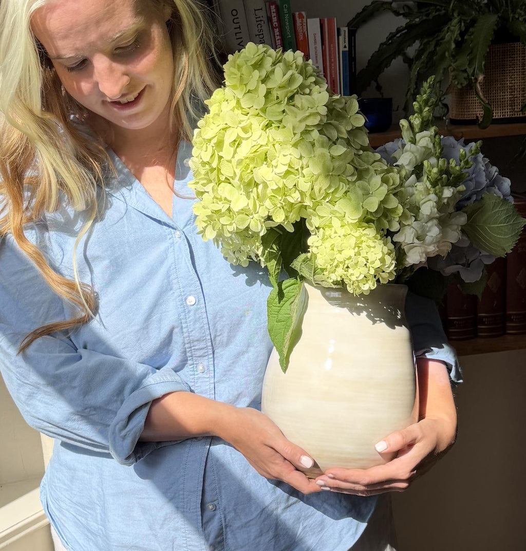 Made to order: Handmade Ceramic Vase, Personalized with Initials and Date, Wedding Gift
